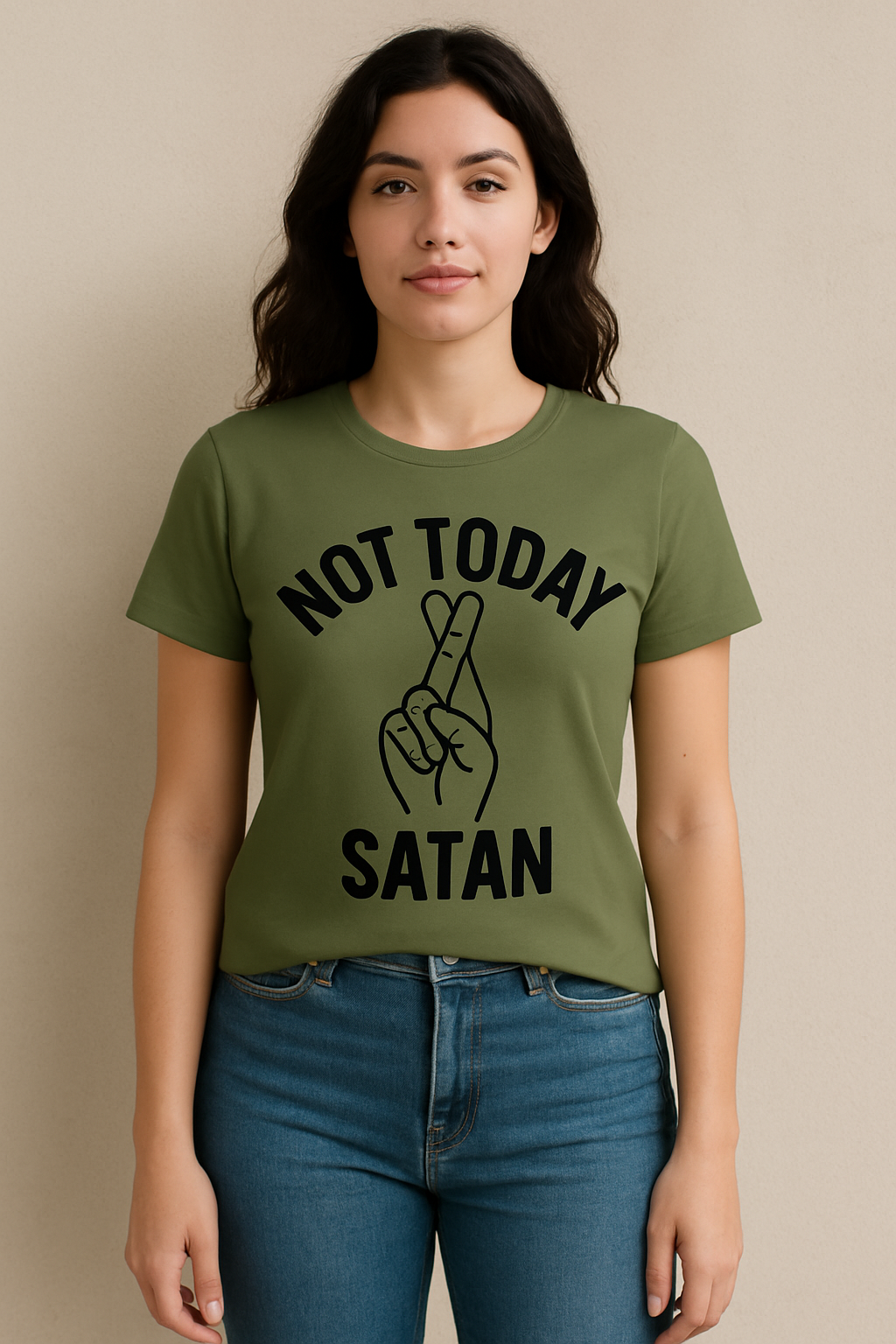 NOT TODAY SATAN T-SHIRT