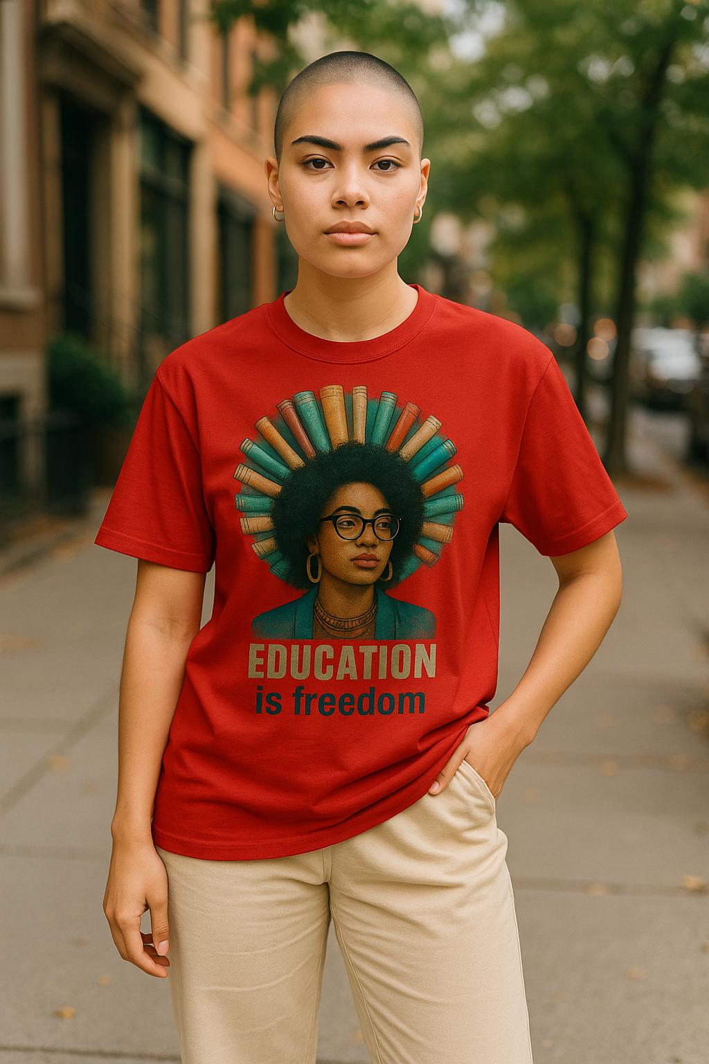 Education is freedom t-shirt